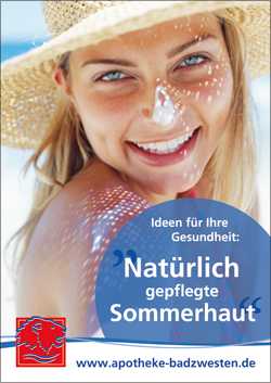 Plakat Gepflegte Sommerhaut Löwen-Apotheke