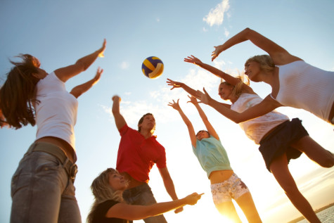volleyball on the beach